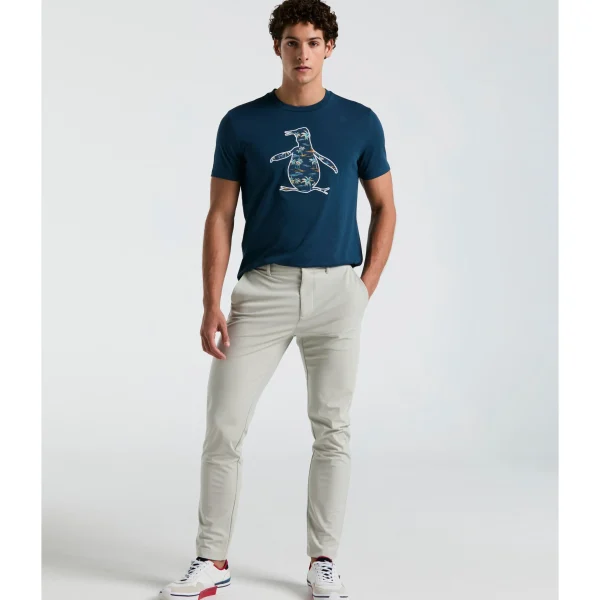 Original Penguin Jersey Pete Fill Beach Palms Tee