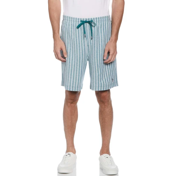 Original Penguin Linen Blend Stripe Birdseye Pique Short