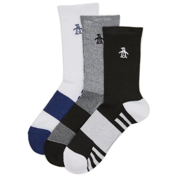 Original Penguin Mid Crew Athletics 3 Pack Socks