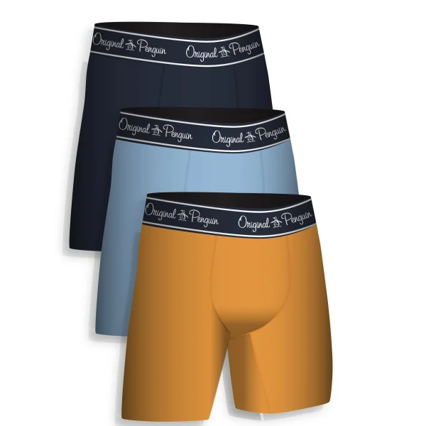 Original Penguin 3 Pack Solid Contour Boxer Brief