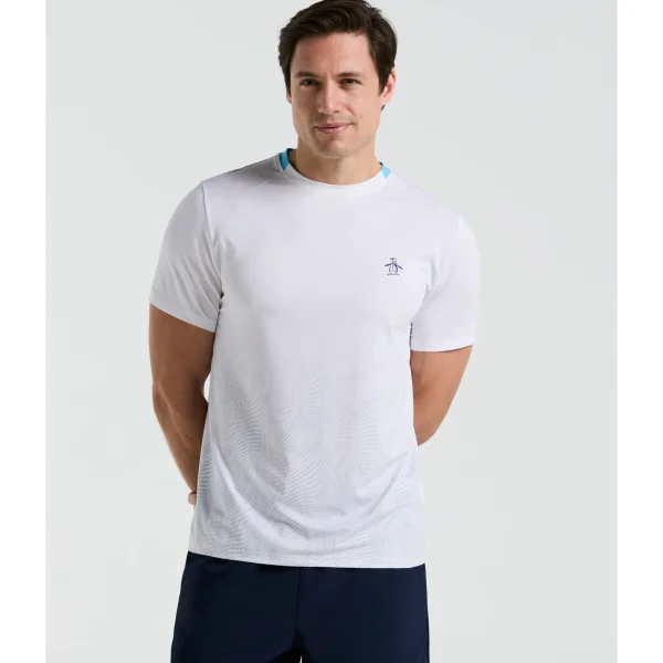 Original Penguin Performance Ventilated Blocked Tennis Crew Tee