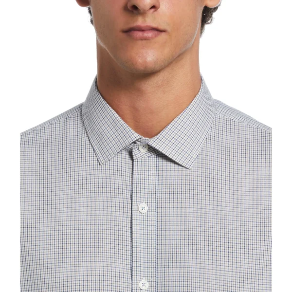 Original Penguin Plum Mini Check Print Dress Shirt