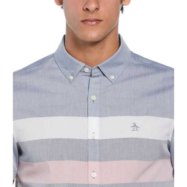 Original Penguin Poplin Chest Stripe Shirt