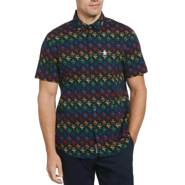 Original Penguin Pride Rainbow Pete Print Shirt