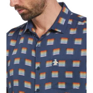 Original Penguin Rainbow Pride Print Shirt