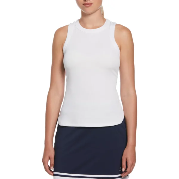 Women Original Penguin Ribbed Tennis Tank Top