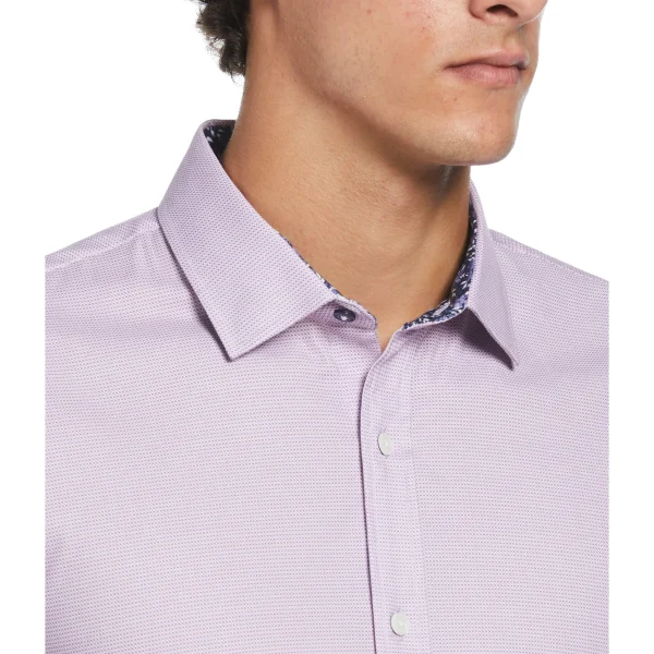 Original Penguin Royal Texture Print Dress Shirt