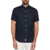 Original Penguin Short Sleeve Washed Linen Shirt