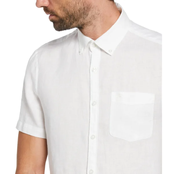 Original Penguin Short Sleeve Washed Linen Shirt