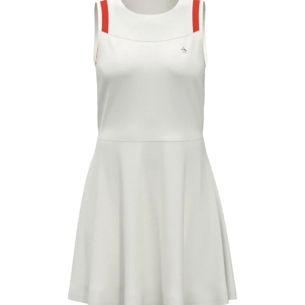 Women Original Penguin Sleeveless Illusion Mesh Tennis Dress