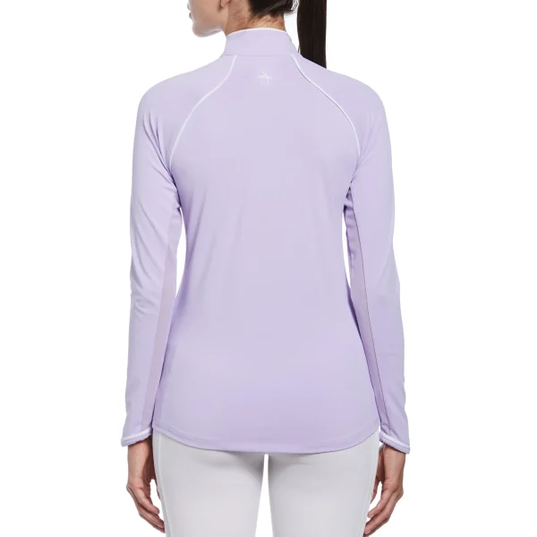 Women Original Penguin Solid Long Sleeve Tennis Shirt with Sun Protection