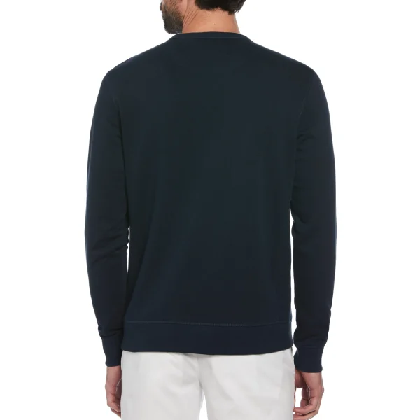 Original Penguin Sticker Pete Fleece Crew Neck