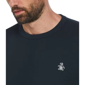 Original Penguin Sticker Pete Fleece Crew Neck