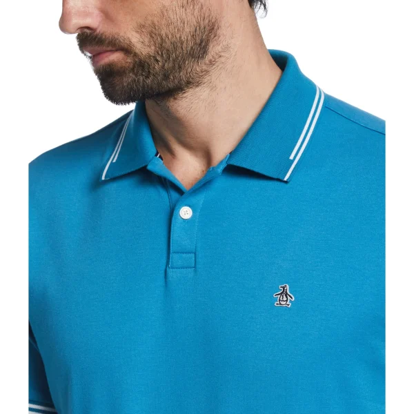 Original Penguin Sticker Pete Knit Polo Shirt