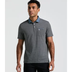 Original Penguin Stripe Chambray Collar Polo