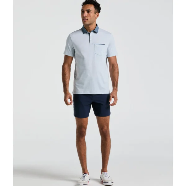 Original Penguin Stripe Chambray Collar Polo