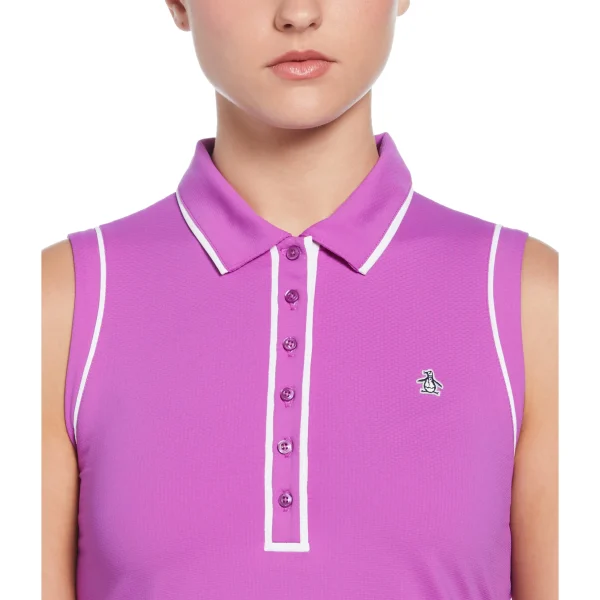 Women Original Penguin Veronica Sleeveless Golf Polo Shirt