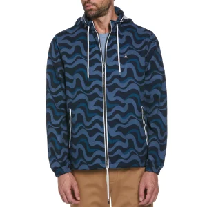 Original Penguin Wavy Print Ripstop Jacket