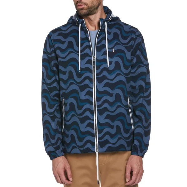 Original Penguin Wavy Print Ripstop Jacket