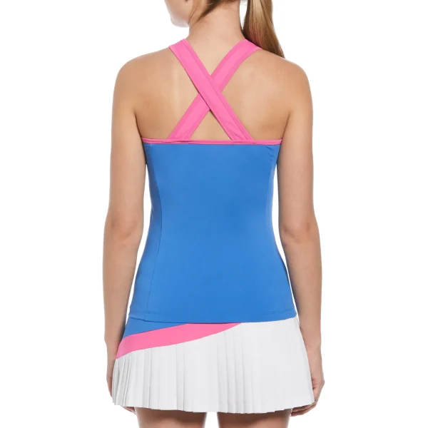 Women Original Penguin Women's Color Block Quarter Zip Tennis Tank