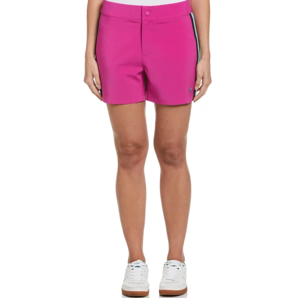 Women Original Penguin Women's Contrast Seam Side Snap Golf Shorts