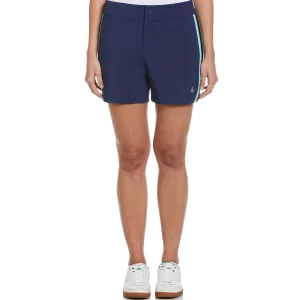 Women Original Penguin Women's Contrast Seam Side Snap Golf Shorts