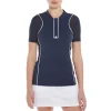 Women Original Penguin Women's Front Zip Golf Top