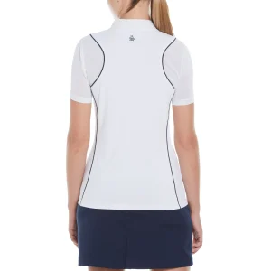 Women Original Penguin Women's Front Zip Golf Top