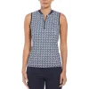 Women Original Penguin Women's Geometric Print Sleeveless Golf Polo