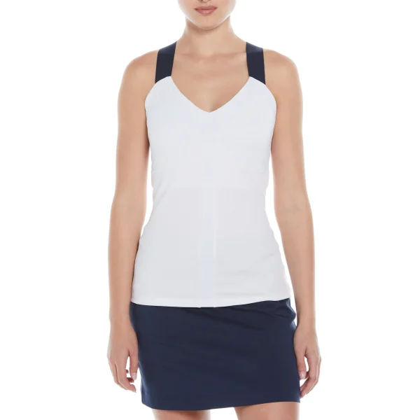 Women Original Penguin Women's Ribbed Criss Cross Tennis Tank Top