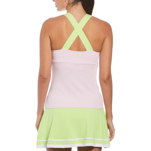 Women Original Penguin Women's Ribbed Criss Cross Tennis Tank Top