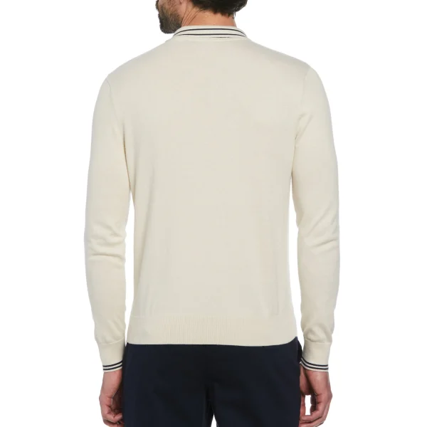 Original Penguin 1/4 Zip Cotton Sweater Polo